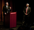 Photo of Provost Warick and Chancellor Woodson.